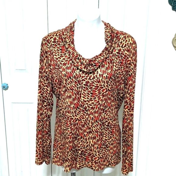 NWOT Pendleton Woman's Long Sleeve Cowl Neck Lightweight Shirt - Picture 3 of 13